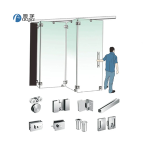 <span class=keywords><strong>Porte</strong></span> <span class=keywords><strong>coulissante</strong></span> bi-pliante en verre extérieur, cadre en verre lourd sans cadre, quincaillerie pour <span class=keywords><strong>porte</strong></span> <span class=keywords><strong>coulissante</strong></span> bi-pliante, <span class=keywords><strong>porte</strong></span> de <span class=keywords><strong>grange</strong></span> <span class=keywords><strong>coulissante</strong></span> avec kit de quincaillerie Prix Kin - Product Image 1