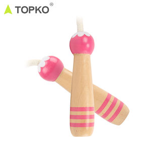 TOPKO Outdoor Fun Atividade Ajustável Meninas Meninos Saltar Corda De Madeira Handle Algodão Trançado <span class=keywords><strong>Skipping</strong></span> <span class=keywords><strong>Rope</strong></span> - Product Image 6