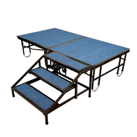 Événements en plein air, plate-forme d'assemblage Portable en aluminium sans Surface avec mains courantes