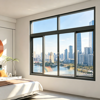 Ventanas Abatibles de Doble Capa de Vidrio y Aleación de Aluminio Personalizadas para Proyectos Residenciales de Villas