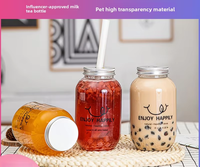 Bouteille de boisson en plastique PET de qualité alimentaire écologique de 500 ml Haodong pour eau minérale, thé au lait, boissons gazeuses, avec logo