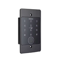 Sistema de Control de Acceso Oculto Tuya IP66 Impermeable DC12V con Teclado Táctil de Aleación de Zinc, Huella Dactilar Biométrica y Lector de Tarjetas de 125kHz