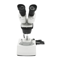 Industrial Inspection Metallurgical Binocular Stereo Microscope Top Bottom LED Illumination 2X/4X Objectives WF10X Eyepiece 360