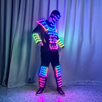 Costume de robot LED lumineux, armure de héros, tenue unisexe pour chanteur, invité, danseur, scène, club, soirée