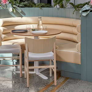 Meubles de <span class=keywords><strong>restaurant</strong></span> contemporains sur mesure, en tissu, en forme de U, canapé <span class=keywords><strong>d</strong></span>'angle 3 places, tables et chaises - Product Image 3