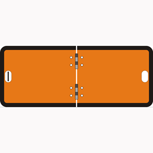 Plaque d'avertissement de danger réfléchissante en aluminium pliable robuste 400x300mm, signalisation de transport de marchandises dangereuses pour remorque - Product Image 1