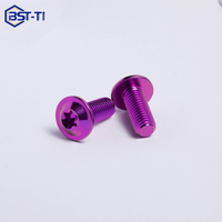 Baut Cakram Paduan Titanium Kepala Torx BST-TI Standar ISO Kelas 4.8/6.8 Ulir UNC Sekrup dan Baut Motor dengan Finishing Polos