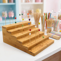 Support en bois pour sucettes, présentoir en forme d'escalier pour fêtes, support décoratif pour collations, accessoires de présentation de table