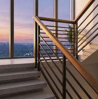 Rampe de balcon en aluminium à lattes horizontales ZJ, couleur personnalisée, moderne, résistante à la rouille, installation facile pour usage résidentiel