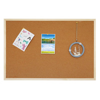 Tableau d'affichage mural rectangulaire en liège avec cadre en bois, style moderne et minimaliste, pour mémos et photos, personnalisable en usine