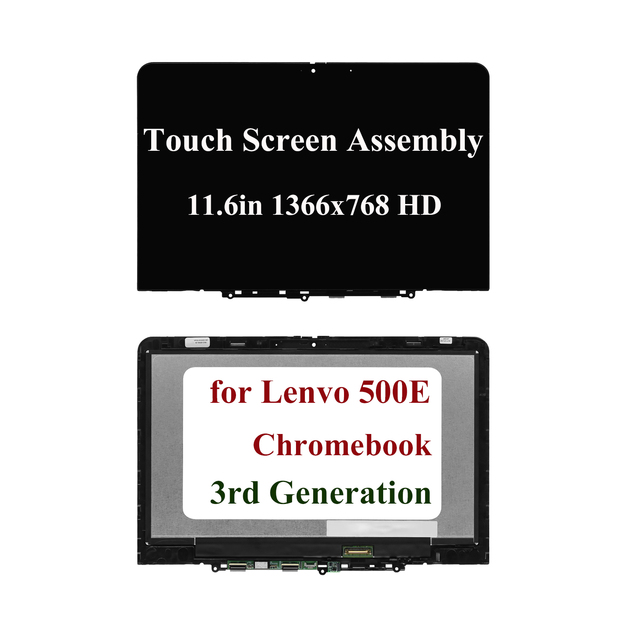 5D11C95886 5D11M35206 Replacement for Lenovo 300E 500E Chromebook Gen 1 2 3 4 11.6in LCD Touch Screen Assembly 1366X768 HD