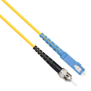 VCOM Yellow Fiber Optic Network Cable Singlemode Duplex <strong>3</strong> Meters ST to SC Optical <strong>Patch</strong> Cords - Product Image 2