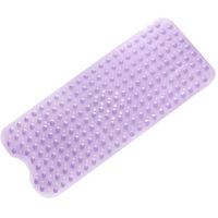 Matériau pour salle de bain antidérapant avec ventouse Tapis de bain antidérapant Tapis de bain extra long (violet clair)