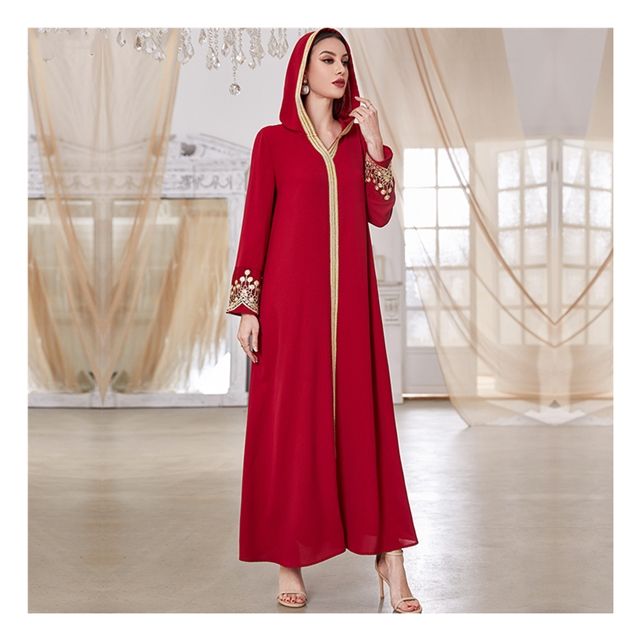 Sipo Vrouwen Lange Mouwen Button Up Maxi Jurk Zelf Tie Vintage