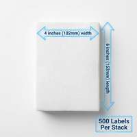 Étiquettes d'impression thermique imperméables de qualité supérieure 4"*6" Autocollants d'expédition à adhésif permanent pour le commerce électronique Livraison par FBA