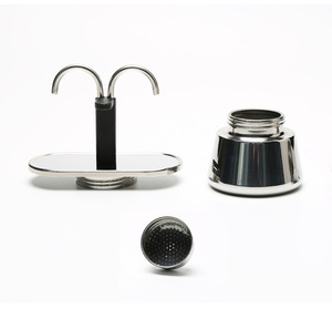 Cafetera Moka de Doble Tubo de Acero Inoxidable, Mini Cafetera Estilo Espresso para Cocina, Máquina de Café <span class=keywords><strong>Greca</strong></span>, Juego de Café Mocha - Product Image 2