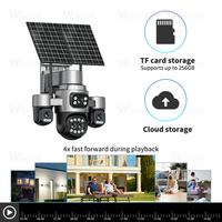 Cámara Solar Wistino de 5 Lentes, Sistema de Tarjeta SIM 4G, Vigilancia 24/7, Protección del Hogar, Detección de Movimiento, Cámara de Seguridad para Exteriores