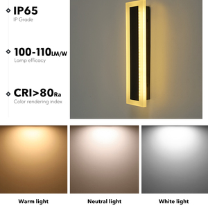 Đèn Treo Tường Tuyến Tính Ngoại Thất Ngoài Trời Hiện Đại 110V 220V Đèn Led TREO TƯỜNG Dài Có Chân Đèn Sân Vườn Màu Trắng Ấm 3000K - Product Image 6