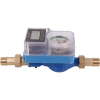 Meter Air Pintar Prabayar Kartu IC Sambungan Berulir Tahan Air Sistem Gesek RF Plug-in Laju Alir 0.03125 M/h Pembayaran Kode QR WeChat