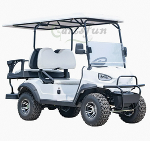 White 4 Seater Electric Golf Cart Buggy Car Steel Lithium Battery 600W Motor 24km/h 36-Hole <b>Range</b> - Product Image 3