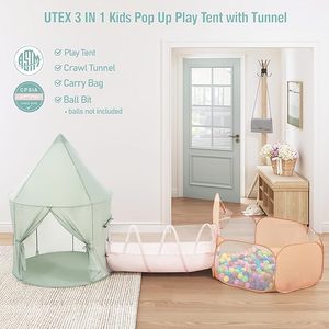 Ensemble de tente pour enfants 3 pièces avec <span class=keywords><strong>tunnel</strong></span> et piscine à balles, maison de jeu pour enfants, tente de jeu pour bébés - Product Image 1