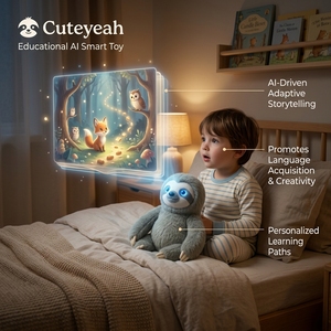 Peluche intelligente à commande vocale, contrôle par application, plus de 60 langues, compagnon de sommeil apaisant IA, jouet éducatif préscolaire, OEM - Product Image 2