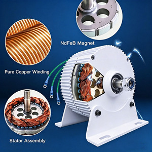 800W Magnet <b>Generator</b> 12V/24V/48V 650RPM 3-Phase AC <b>Generator</b> Gearless for Wind & Hydro <b>Power</b> Systems M-800 High-Performance NdF - Product Image 4