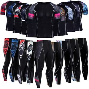 Conjunto Deportivo Crossfit de 2 Piezas para Hombre, Pantalones de Compresión Cortos y Camiseta Sublimada - Product Image 6