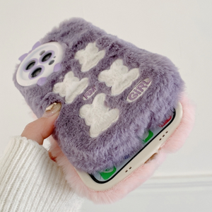 Thiết kế mới Chứng Khoán phong cách Ins nhất ular phim hoạt hình mùa đông đáng yêu thỏ động vật điện thoại di động trường hợp - Product Image 4