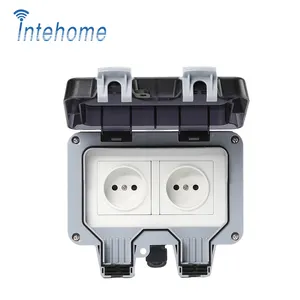 EU German type outdoor smart plug waterproof IP66 smart wi-fi outdoor socket work with google assistant