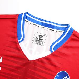 DRI フィットカスタムメイドレッドフル sublimated futsal and number soccer uniforms - Product Image 6