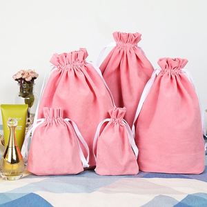 High Quality Reusable Velvet Beauty Instrument Jewellery <b>Pouches</b> Drawstring Shock Resistance Custom Logo & Size for Candle Use - Product Image 4