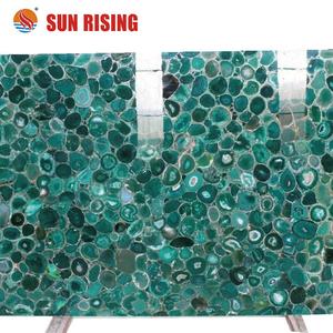 Disques <span class=keywords><strong>d</strong></span>'agate verte, pierre précieuse <span class=keywords><strong>d</strong></span>'émeraude, pour la <span class=keywords><strong>d</strong></span>écoration, de luxe - Product Image 5