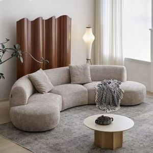 आधुनिक लक्जरी क्रीम-रंगीन उच्च गुणवत्ता वाले कपड़े nordic lamboodbsooble घुमावदार सोफे लिविंग रूम सेशनल सेट - Product Image 3