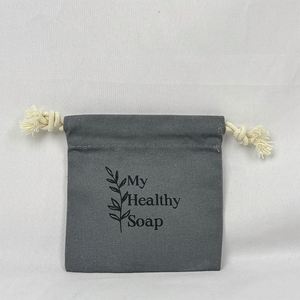 Customizable Organic Cotton <b>Drawstring</b> Eco-Friendly <b>Pouch</b> Recyclable for Rings and Earrings Use - Product Image 3