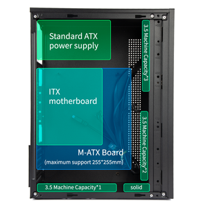 RGeek Micro ATX чехол для ПК мини-ПК <span class=keywords><strong>ITX</strong></span> настольный компьютер чехол Micro ATX MATX DTX <span class=keywords><strong>ITX</strong></span> <span class=keywords><strong>Mini</strong></span> PC, поддержка 3,5 ''HDD - Product Image 3
