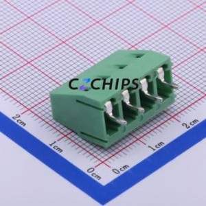 DB128V-5.0-4P-GN-S Screw Terminal Block Through hole Component (THT),P=5mm Connector 1x4P 5mm Green Through Hole - Product Image 2