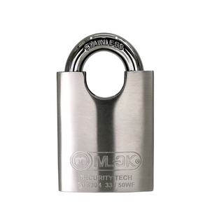 MOK 304 स्टेनलेस स्टील विरोधी जंग समुद्री बंद हथकड़ी ताला के साथ कुंजी - Product Image 1