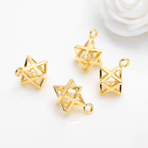 Grosir Mode Merkaba Perhiasan Seng Aloi Logam Sepuh Emas Liontin Merkaba - Product Image 5