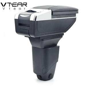 Accoudoir intérieur en cuir de haute qualité, repose-bras avec boîte de rangement en ABS, style de voiture à filetage rouge, adapté à la <span class=keywords><strong>PEUGEOT</strong></span> 206 <span class=keywords><strong>207</strong></span> - Product Image 5