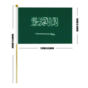 Impresión personalizada de poliéster de mano Saudi_Arabia país palo bandera - Product Image 2