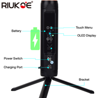 Projecteurs profilés IP65 360 degrés RGBWA 5-en-1 étanches DMX sans fil IR à batterie LED Pixel Tube avec écran OLED