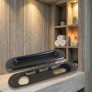 Tirador empotrado <span class=keywords><strong>para</strong></span> puerta corredera de aluminio oblongo de estilo europeo moderno <span class=keywords><strong>para</strong></span> uso en apartamentos - Product Image 1