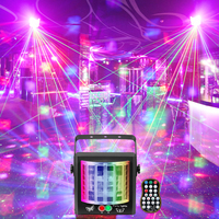 Mini projecteur laser papillon YSH, lumières de scène LED RGB, télécommande, activation sonore, auto, DC5V, lumière de club, KTV, vacances, bleu