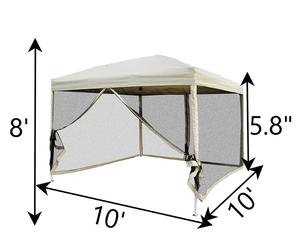 Gazebo de Jardín 3x3M con Mosquitera, Impermeable, Protección UV, Poliéster y Acero, Modelo DC-FG-018 - Product Image 3