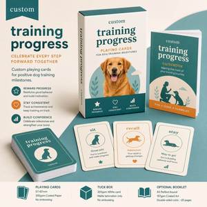 Carte Personalizzate per il Monitoraggio del Progresso dell'Addestramento del Cane, Set di Carte per Traguardi del Cane con Libretto Ricordo A5 Opzionale - Product Image 2