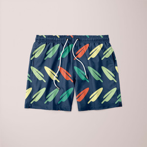 Pantaloncini con motivo a foglie astratte - Product Image 2