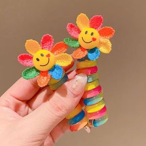 Per bambini riccio linea telefonica elastico arcobaleno cravatte per bambini alta coda di cavallo Non danneggiante <span class=keywords><strong>capelli</strong></span> <span class=keywords><strong>capelli</strong></span> carini accessori per <span class=keywords><strong>capelli</strong></span> per bambini - Product Image 4