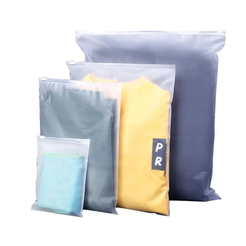 Benutzer definiert Ihr eigenes Logo Recycelte Beutel Frosted Apparel Ziplock Versand Kleidung Packt asche Plastiktüten Reiß verschluss Poly