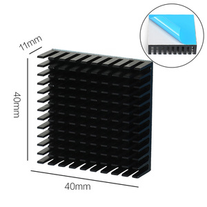 Dissipateur de chaleur pour moteur d'imprimante 3D 3DSWAY, 40x40x11mm, coussin d'amortissement des vibrations en aluminium - Product Image 1